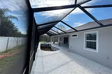 Gable style pool enclosure by East Coast Aluminum